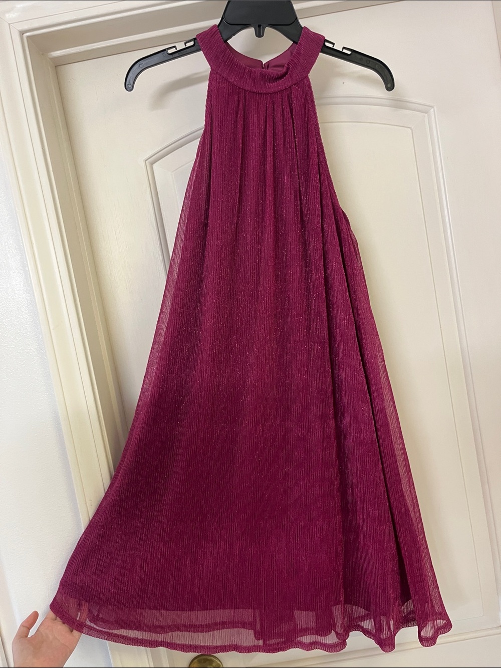 NWT- Nine West Mock Neck Halter Sleeveless Sparkle Dress ✨